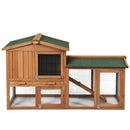 58 Inch Weatherproof Wooden Rabbit Hutch-Brown by LJGDeals