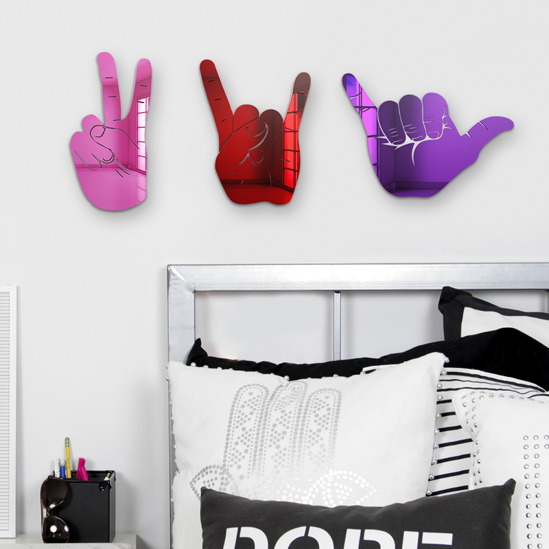 Hang Loose Hand Silhouette Mirror