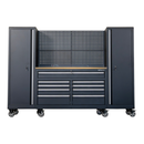 100" Rolling Tool Chest Workstation with Bench Top & Side Cabinets