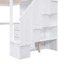 Loft Bed With L Shaped Desk, Drawers, Cabinet, And Storage Staircase by HouseOfZazla