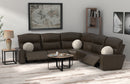 Tramonti - 5 Piece Modular Sectional With 3 Reclining Seats - Chocolate by Unique Piece Furniture