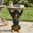 Whimsical Black Dog MGO Side Table