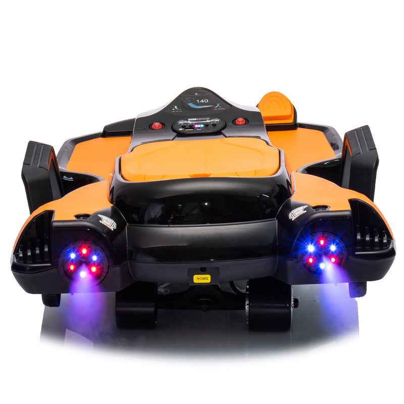 24V Kids Ride On Electric scooter w/ helmet knee pads,24v ride on toy for kids,Spray function,2WD 400w wheel-hub motor,5.59-6.84MPH,Gravity Steering,Use for 1-2 hours,Exercise your child age 6+.