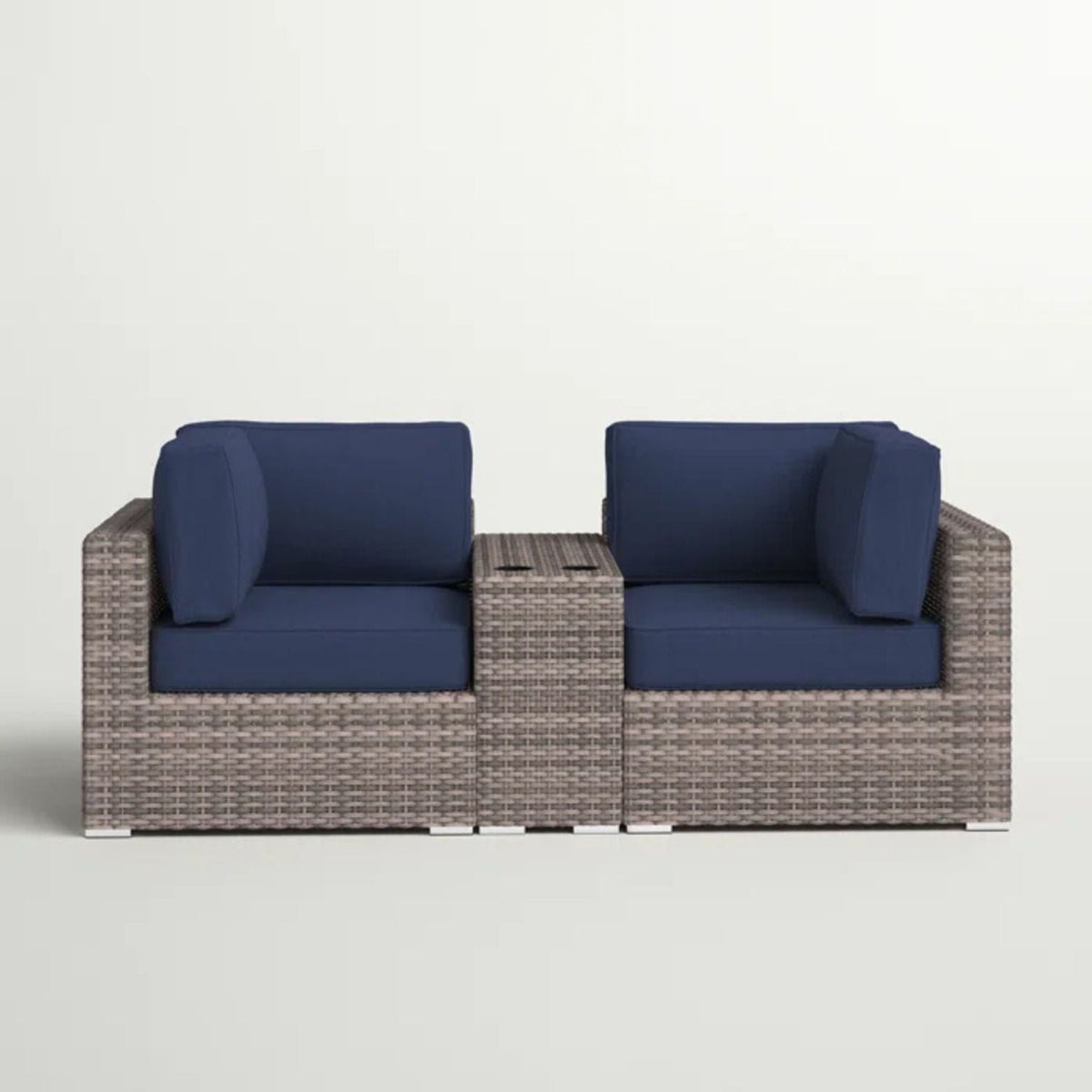 Outdoor Seating Group With Cushions 2 Person - Gray, photo 2 of 7
