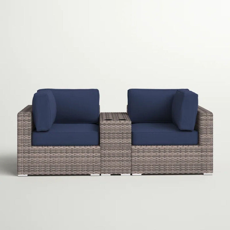 Outdoor Seating Group With Cushions 2 Person - Gray, photo 2 of 7
