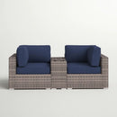 Outdoor Seating Group With Cushions 2 Person - Gray by Unique Piece Furniture