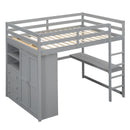 Loft Bed With Built In Wardrobe, Shelves And Drawers by HouseOfZazla