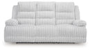 Rhines Falls - Reclining Power Sofa With Drop Down Table - Alloy