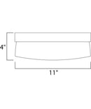 Flux 11"W 1-Light LED Flush Mount Light Fixture Satin Silver Finish by Maxim