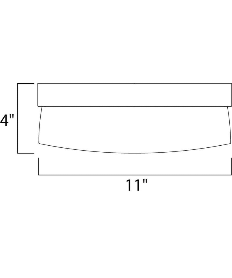 Flux 11"W 1-Light LED Flush Mount Light Fixture Satin Silver Finish by Maxim