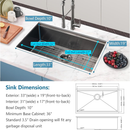 33 Gunmetal Undermount Kitchen Sink by HouseOfZazla