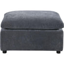 Modern Upholstered Square Modular Ottoman for Sectional Sofa,Sectional Sofa Couch, Chenille Grey