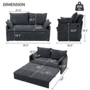 Pull Out Sofa Bed, Convertible Sleeper Sofa Couch, Side Storage, And USB / C - Type Charging Ports Chair by Unique Piece Furniture