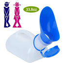 Unisex Potty UrinalÊBottle 1000ML/33.8OZ Adult EmergencyÊUrinal Device Portable Male Female Toilet w/ Lid Funnel For Car Camping Travel Hospital Outdo