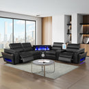 Nova - Sectional With Bluetooth Speaker, LED And Lifting Wine Cabinet