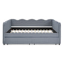 Gingham Daybed With USB Charging Port, Wave-Shaped Design by HouseOfZazla