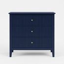 Fluted 3 Drawer Nightstand With Soft Close Slides by HouseOfZazla