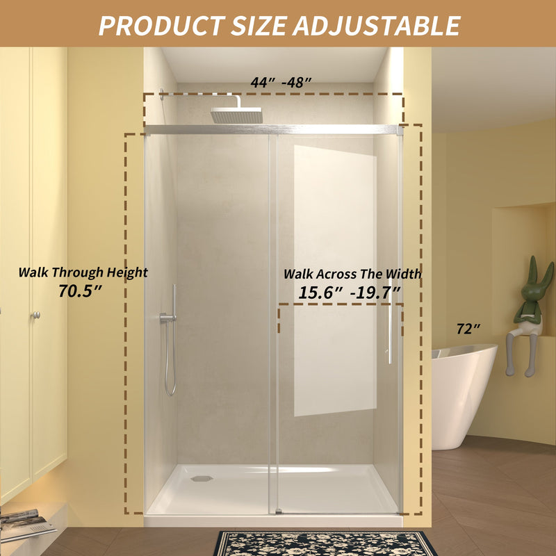 48" Single Sliding Shower Door, photo 6 of 10