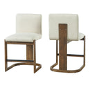 Modern Bar Stools Set of 2, 24" Solid Wood Counter Height Barstools