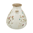 6.7x6.7x7.7' Round Ceramic Accent Vase with Multi-Colored Floral Motifs by HouseOfZazla