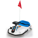 24V brushless drift car,Toddler Ride on Car, Music, Bluetooth --White blue