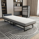 Modern Metal Folding Bed Frame With Foam Mattress, Easy Storage & Mobility - Black by Unique Piece Furniture