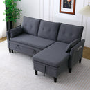 L-Shaped Reversible Chaise Sectional Sofa With Storage