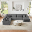 Oversized Sectional Sofa U - Shaped Sofa Couch Modern Sofa Upholstered In Soft With A Chaise Lounge For Living Room by HouseOfZazla