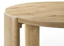 Bowen - Round Dining Table With Cream Color Upholstered Chairs (Set of 5) - Oak Finish by Unique Piece Furniture