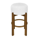 Vera Indoor Wooden Upholstered Barstool - Dark