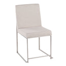 Fuji - Contemporary High Back Dining Chair, Modern Elegance (Set of 2)