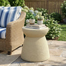 Simulated Rattan MGO Side Table – Versatile Indoor & Outdoor Accent