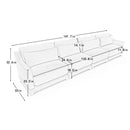 Elegant Sofa With Ergonomic Design And Lumbar Pillows