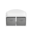 Toy Box Bench With Collapsible Drawers, Storage Cabinet Organizer - White
