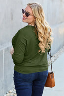 Basic Bae Full Size Round Neck Batwing Sleeve Top