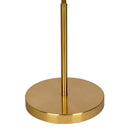 Ornate - Ring Base Curved Table Lamp With Triangle Drum Shade - Gold / White by HouseOfZazla