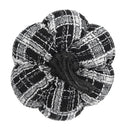 Light Plaid Pumpkin, For Holiday Halloween Decor - Black / White by HouseOfZazla