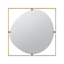Poppy Mirror With Metal Frame Contemporary Design For Bathroom, Entryway Wall Decor by HouseOfZazla