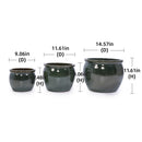 3 Pieces Ceramic Flowerpot Planter for Patio, Garden or Windowsills