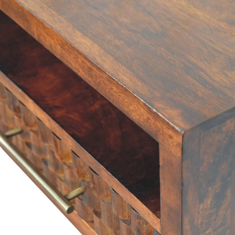 Solid Wood Cadiz Textured Bedside Table, photo 6 of 10