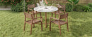 U_STYLE 5-Piece Outdoor Dining Set with Acacia Wood Chairs by HouseOfZazla