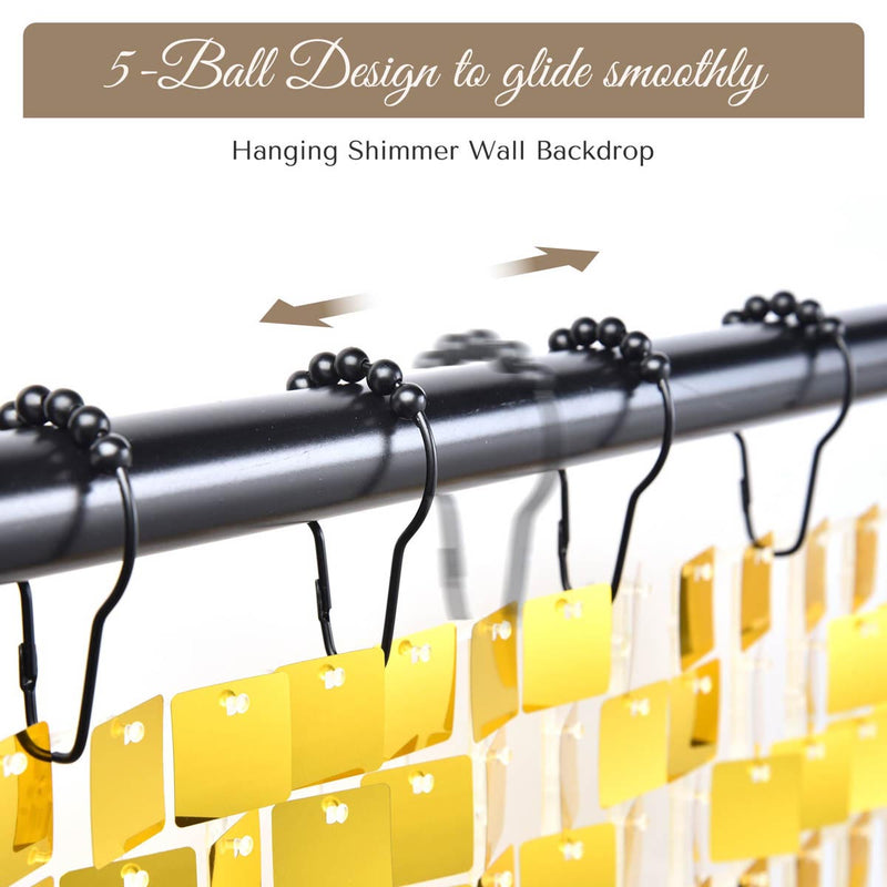 Yescom Roller Ball Curtain Hooks String Light Hangers 12ct/pk