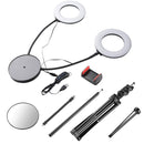 Yescom 7" Dual Ring Light RGB Selfie Mirror Phone Holder Remote