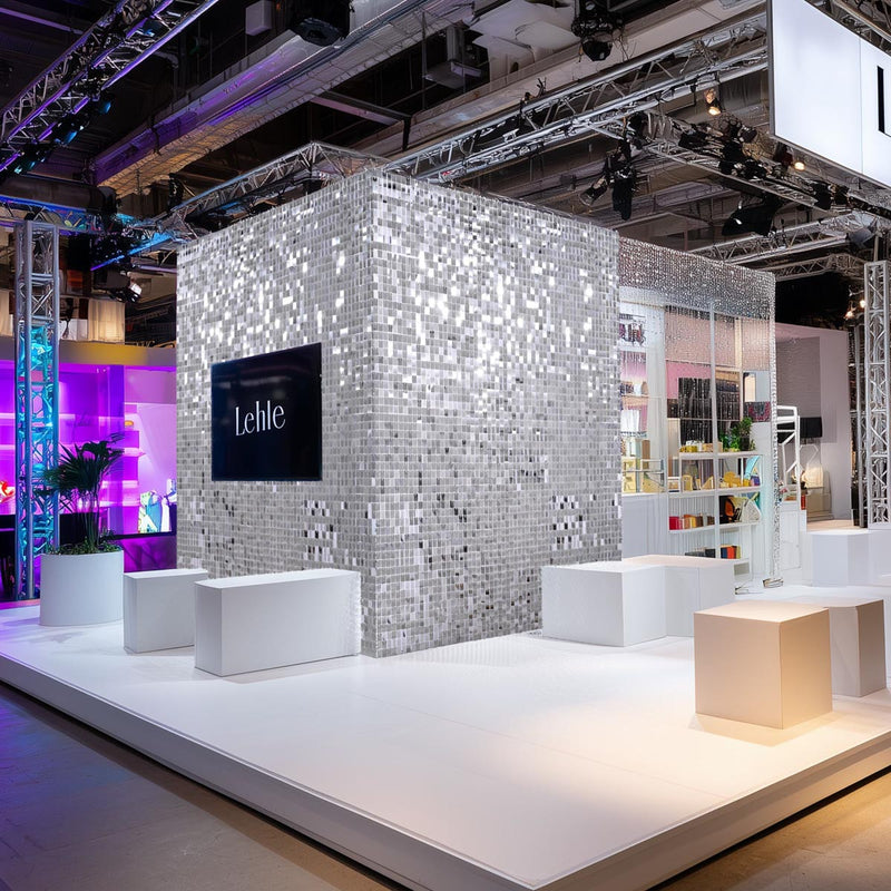 Yescom 10'x8' Sequin Shimmer Wall Backdrop (Sturdy Stand Included)