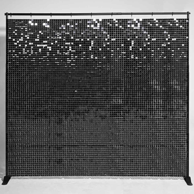 Yescom 10'x8' Sequin Shimmer Wall Backdrop (Sturdy Stand Included)