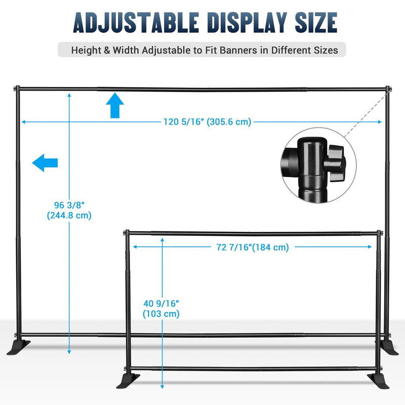 Yescom 10'x8' Sequin Shimmer Wall Backdrop (Sturdy Stand Included)