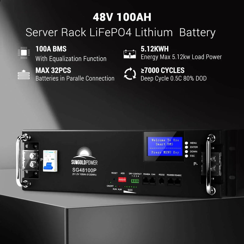 Hybrid Solar Kit 11.4KW 48V Split Phase 30.72KWH Lithium Battery 28 X 450 Watt Solar Panel SGH-11N3E, photo 4 of 6
