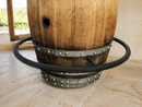 Whiskey & Wine Barrel Foot Rail — Solid Oak Staves, Fits 53–59 Gal Barrels
