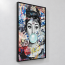Audrey Hepburn Bubble Gum LED Painting