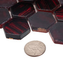Berry Red 11x11 Glossy Matte Hexagon Glass Mosaic Tile (5 pack, 4.43 sq ft/case)